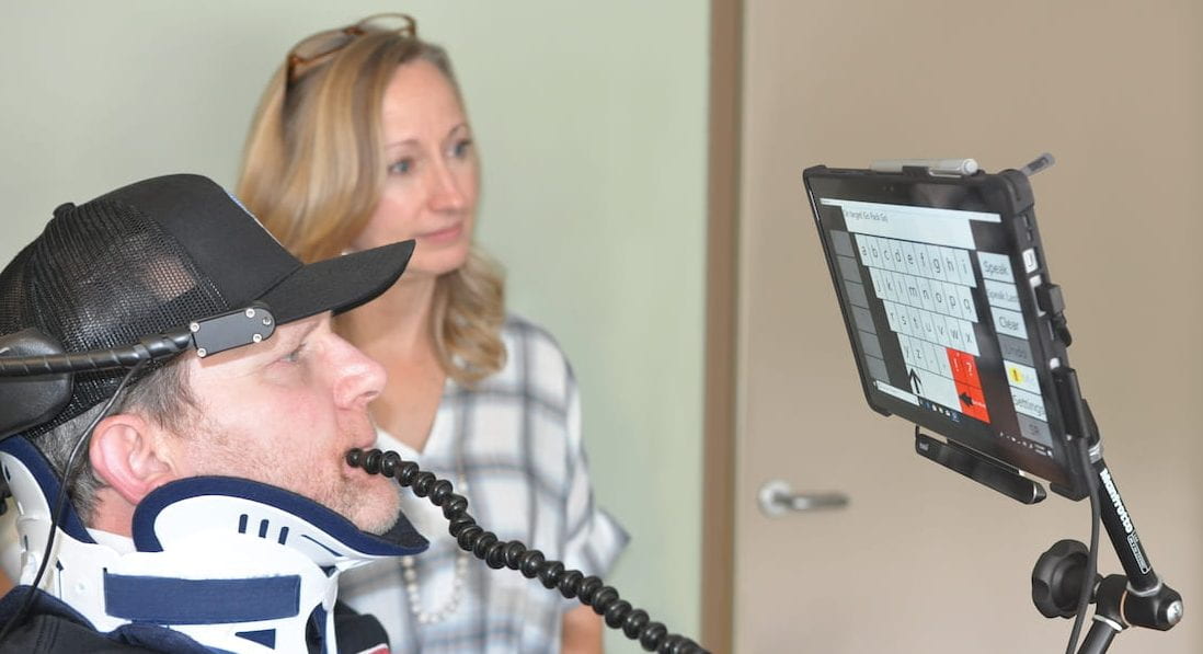 Susan Fager with research participant