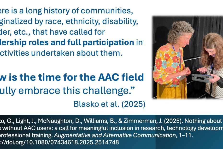 Janice Light and Jordyn Zimmerman in conversation